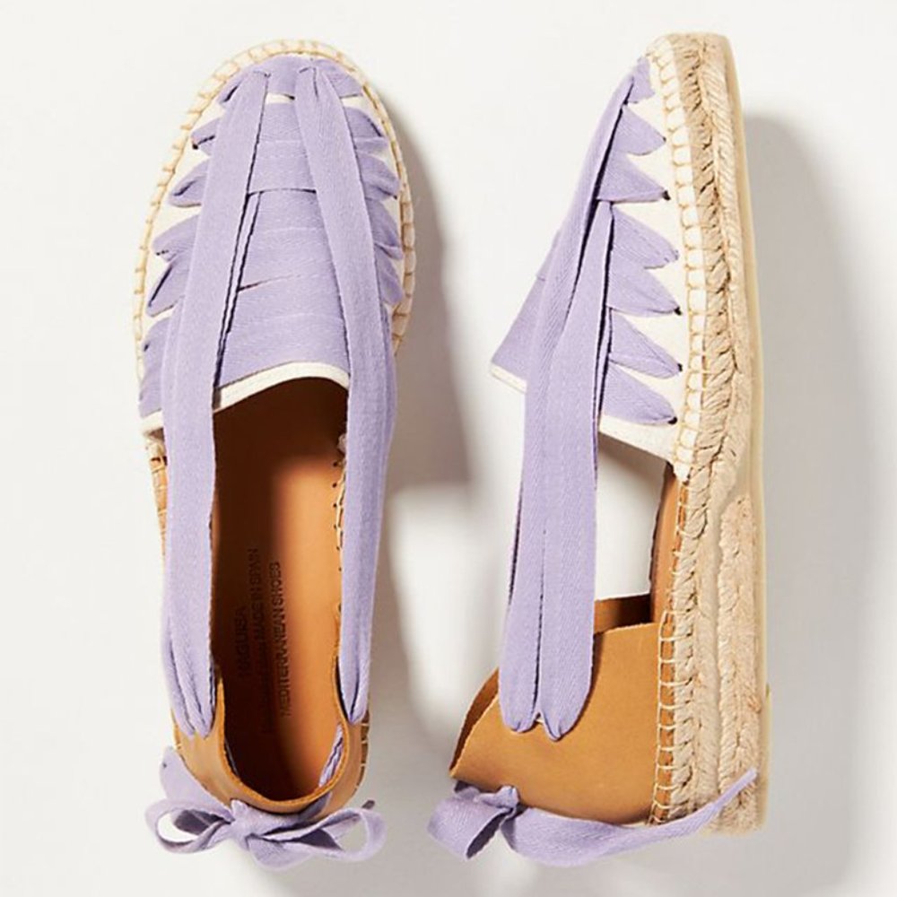 Naguisa Ribbon Espadrille Sandals (Anthropologie)